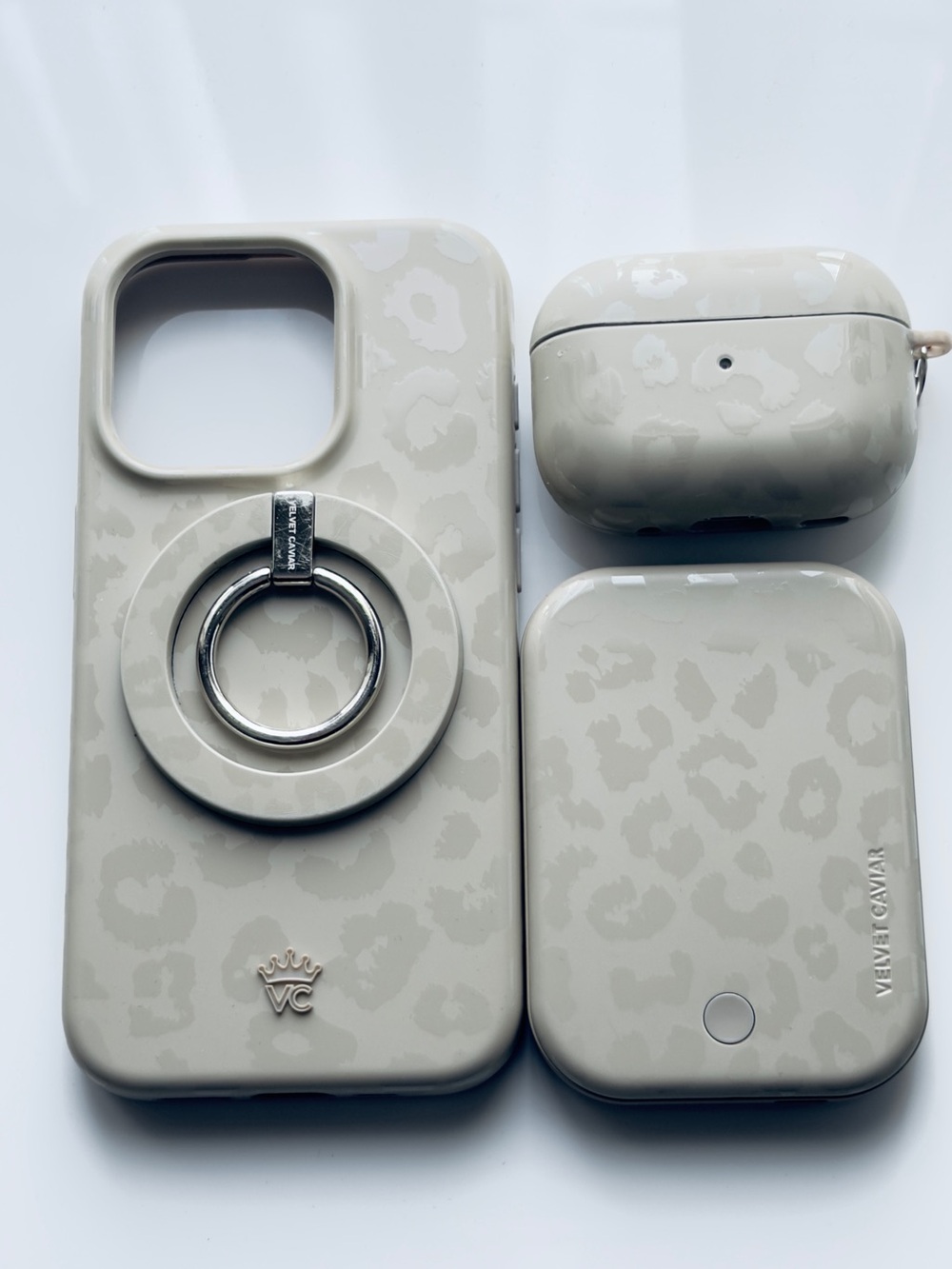Velvet Caviar Stone Leopard iPhone 15 Pro Bundle 🤍🐆